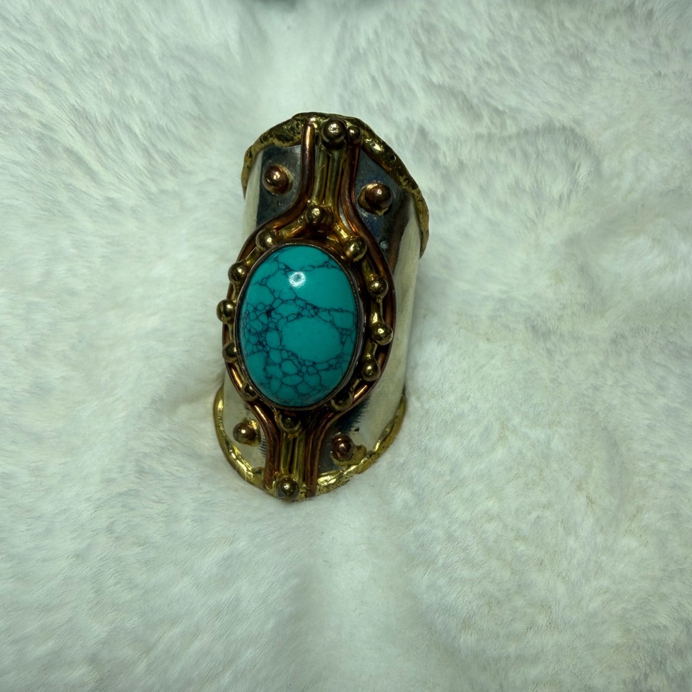 Mixed Metals Statement Ring - image 2